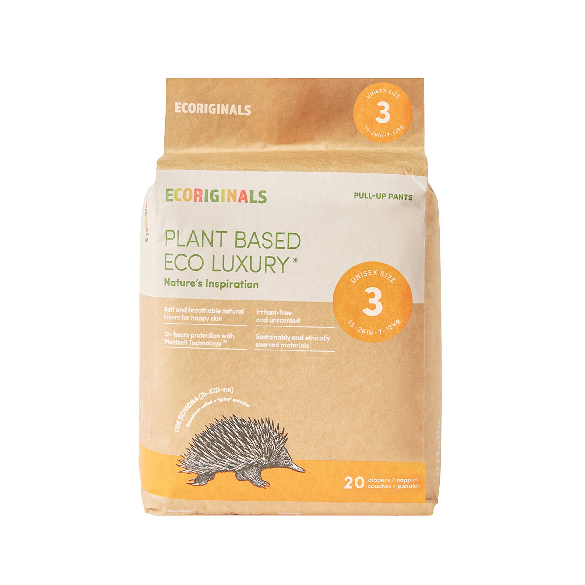 Ecoriginals US - Wholesale Diaper (Cloth) - Baby - Plant based USA Cotton Eco Crawler Training Pant Sz3 15-26lb1