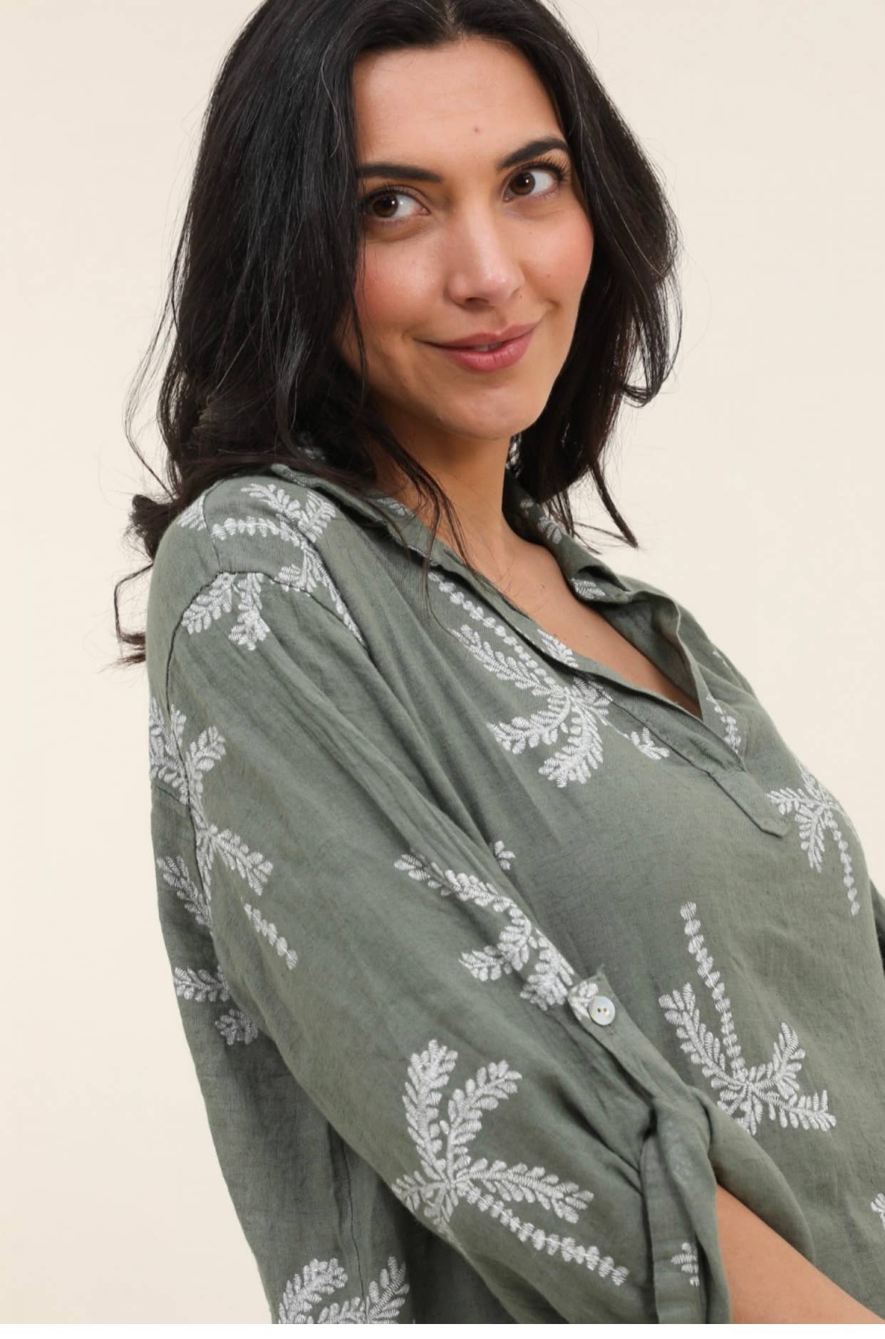 LÉA & LUC – Großhandel Kleid – Damen – Bedruckte Kleider aus 100% Leinen REF.68027