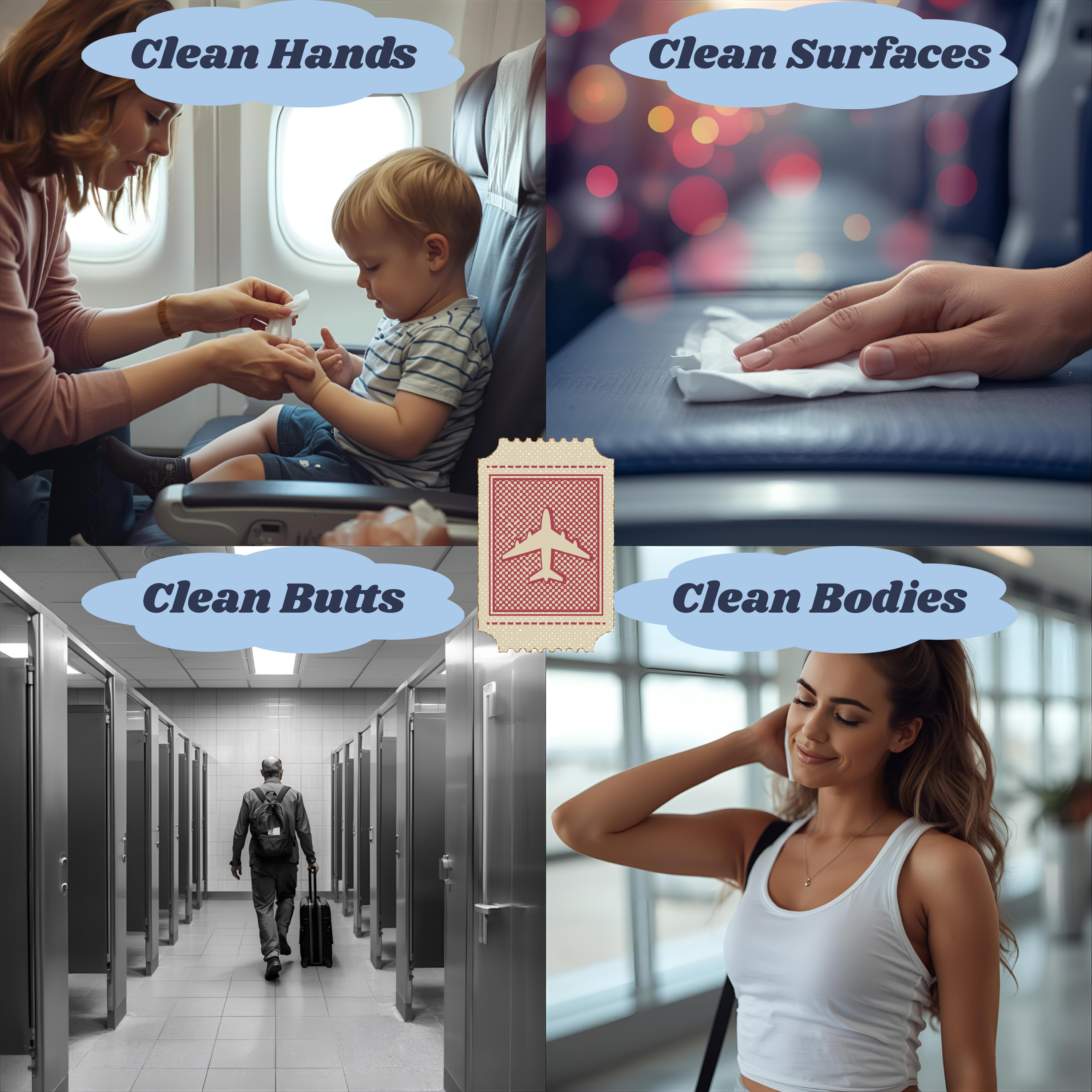 Butt Napkins - Vente Matelas à langer de voyage – bébé - Kit Nettoyage Avant Départ5