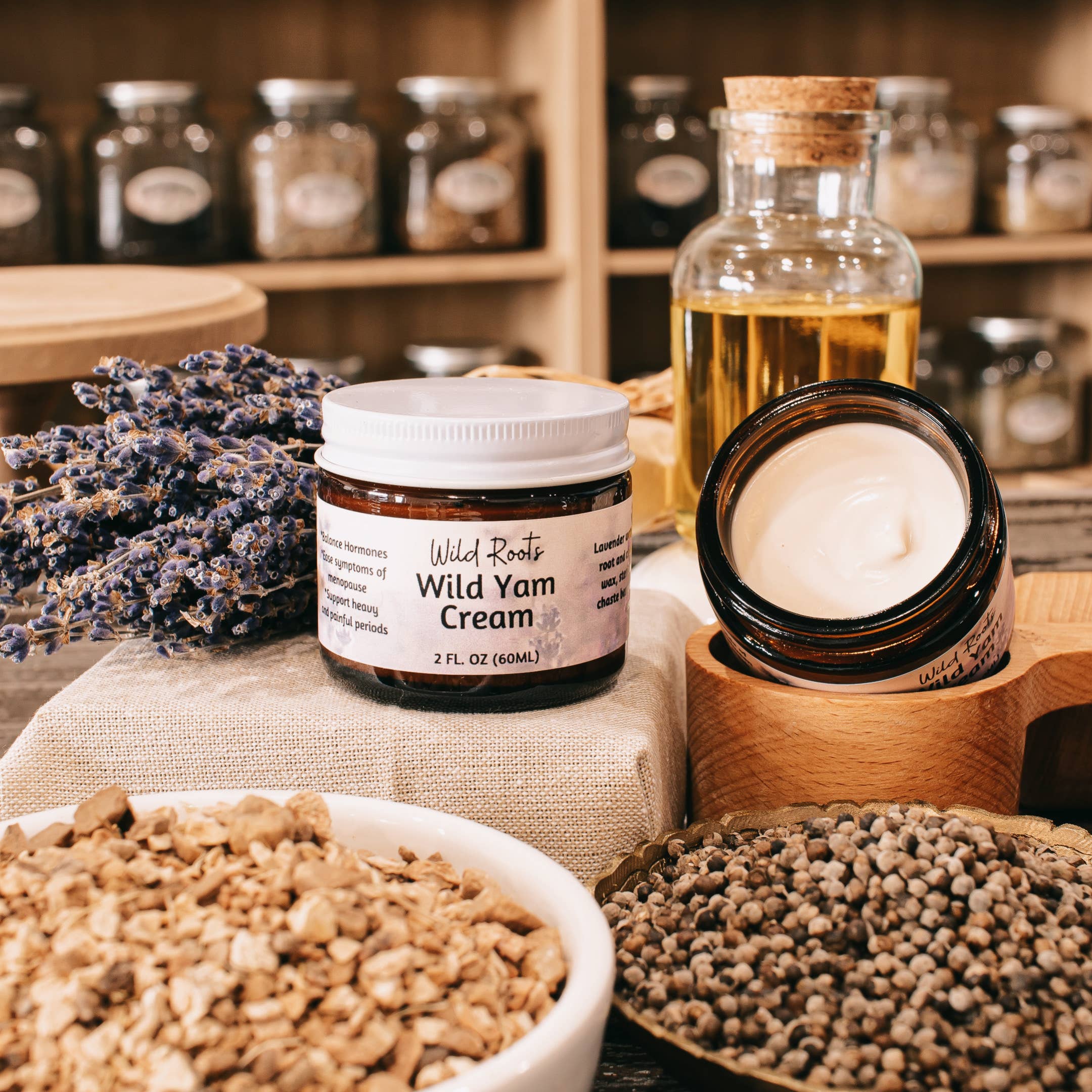 Wild Roots Herbal Care - Wholesale Healing Salve/Balm/Cream - Wild Yam Cream for Hormonal Support