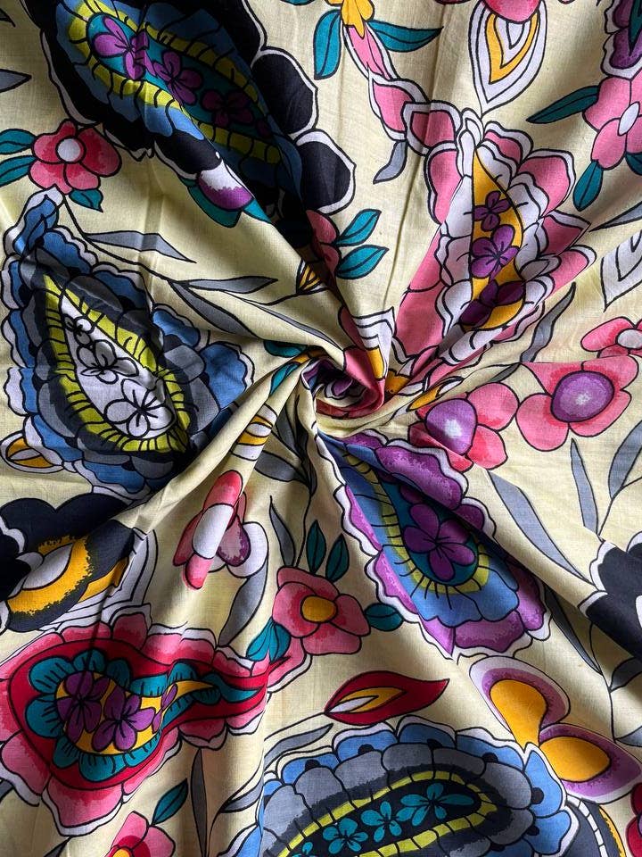 Nyt indisk bomuldsstofbloktryk Kantha-stof indisk for engroshandel hos Bhawana Handicrafts