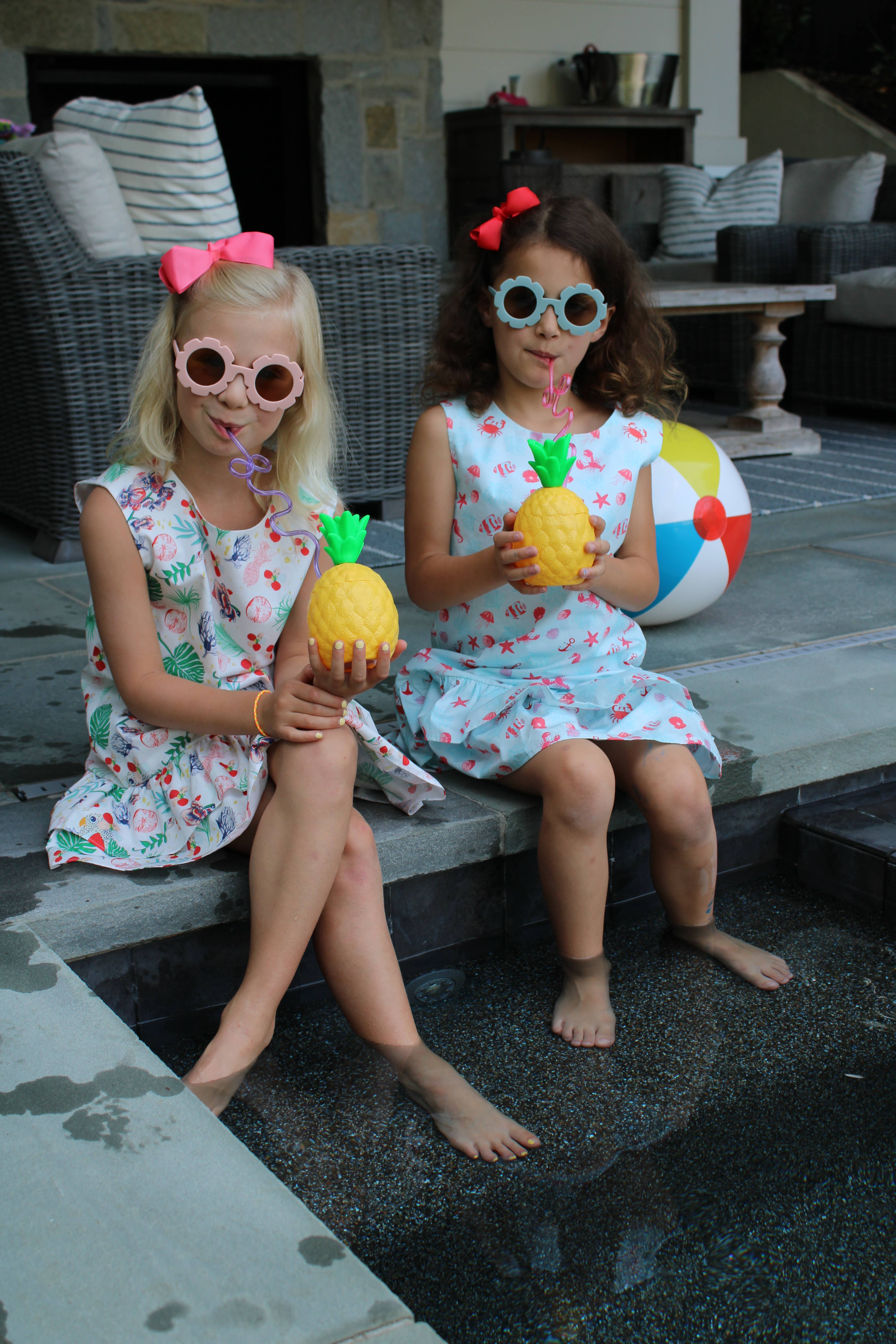 Minna - Wholesale Dress - Kids - Drop waist Dress - Summertime at the Cape Sea Creatures18