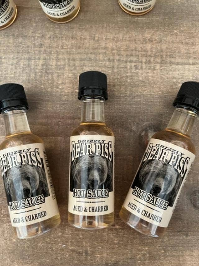 Fairhope Favorites, Inc. - Wholesale Hot Sauce - Grizzly Bear Piss Mini Hot Sauce - Aged & Charred1