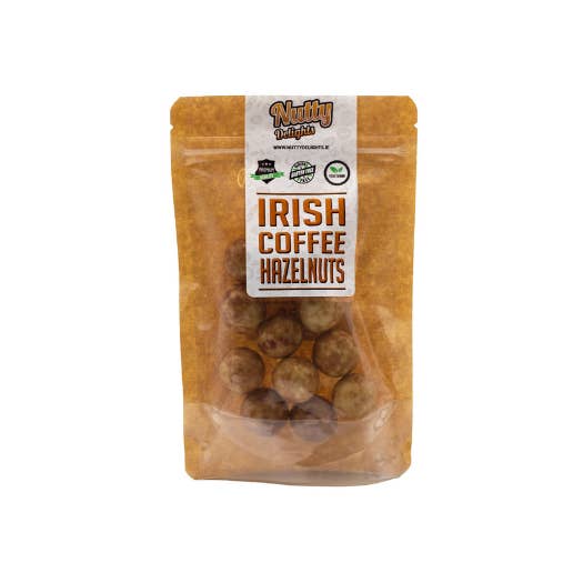 Irish Coffee Hazelnuts(12X70g) for wholesale by Nutty Delights