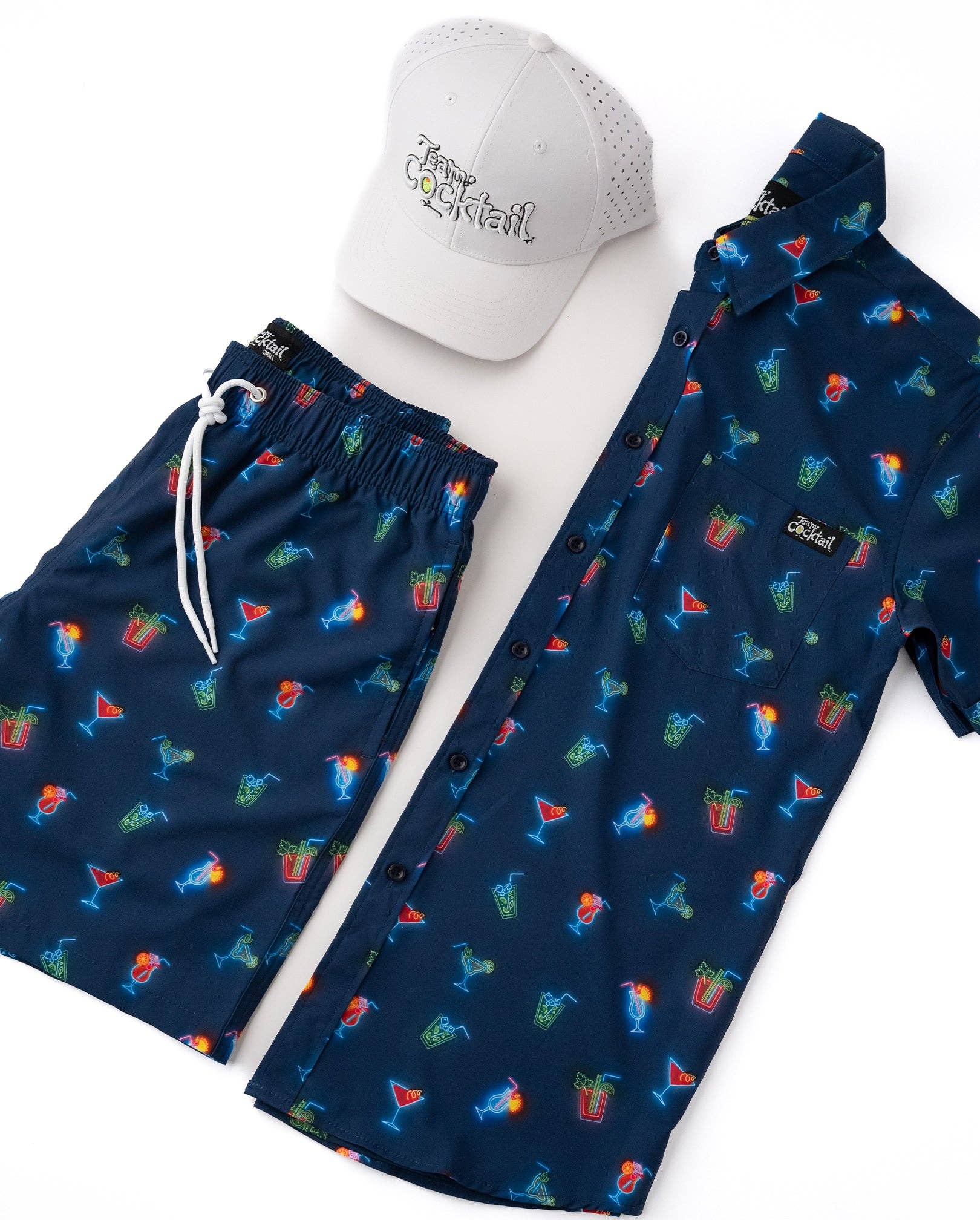 Team Cocktail - Wholesale Button Down Shirt - Unisex - Neon Cocktails Unisex Button Up Shirt6