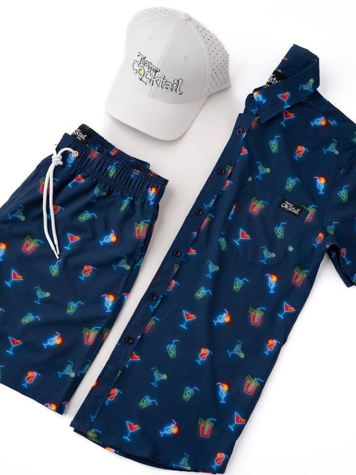 Team Cocktail - Wholesale Button Down Shirt - Unisex - Neon Cocktails Unisex Button Up Shirt6