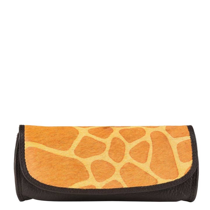 Giraffe Print Hairon Leather Glass Pouch - GH03 for wholesale by Cenzoni Fashions