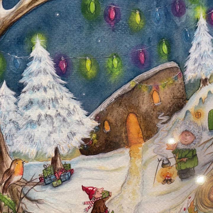 FreeRangeFaeries - Wholesale Art Print - Merry Christmas Hairy Bob! Square Signed Art Print 4