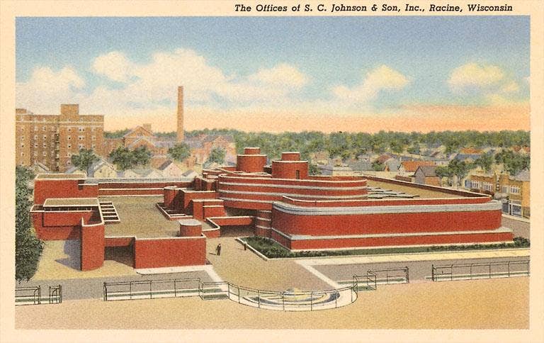 Found Image Press - Venta al por mayor Conjunto de papelería y tarjetas - Tarjeta de Felicitación WI-122 Johnson & Johnson Company, Racine, Wisc0