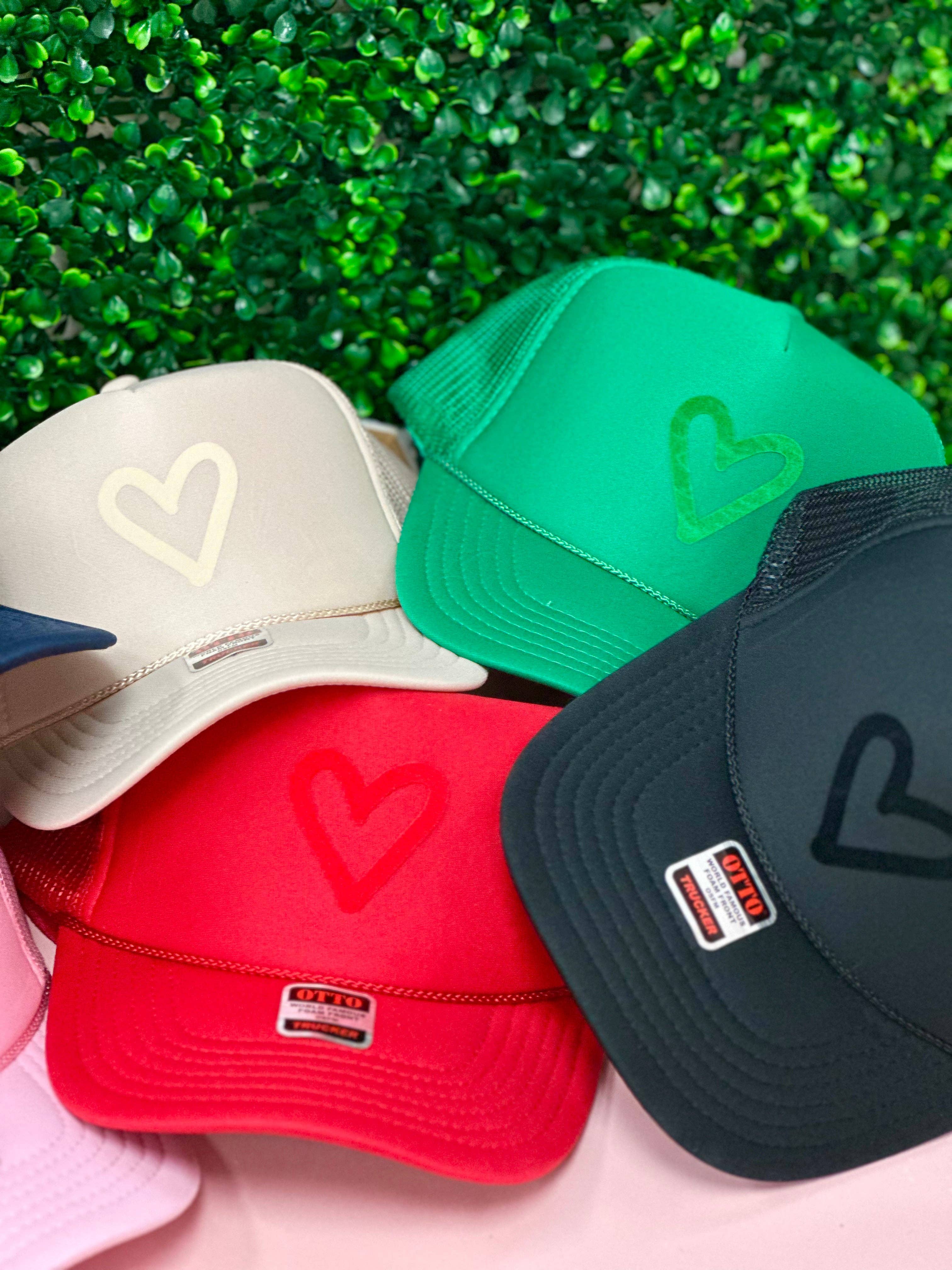 Littlebrightbird - Wholesale Trucker Hat - Women's - TOT Trucker - Heart - (Tan on Tan)1