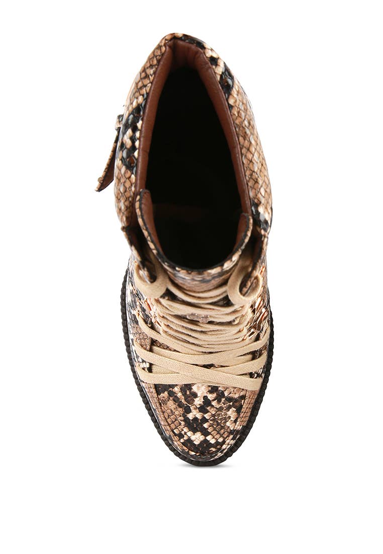 Rag Company - Vente Bottines – femme - Bottines en peau de serpent Palmetto4