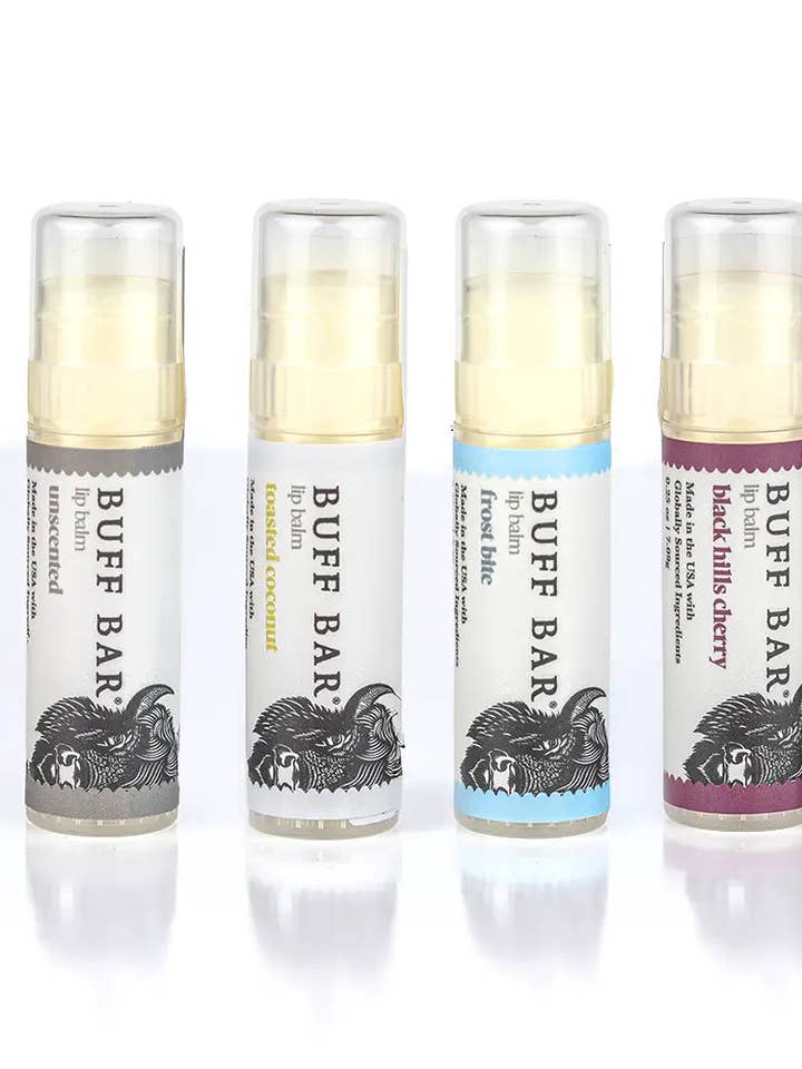 Bison Tallow Lip Balm - Variety 4-Pack, 0.25 oz tubes for wholesale by Big Crazy Buffalo
