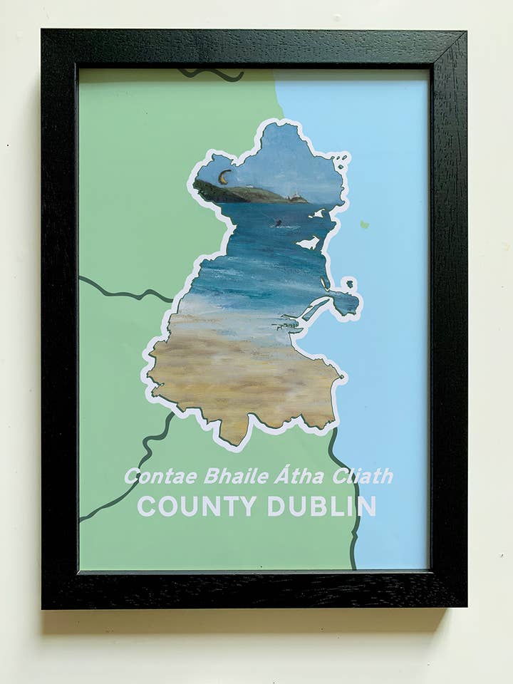 County Dublin Art Print A4 | Howth, Bull Island for wholesale by Clemence Prosen Art & Design