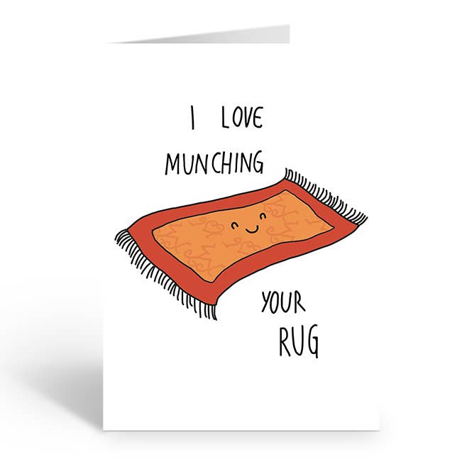 Two Brides Presents - Wholesale Love Card - RUG MUNCHER Greeting Card