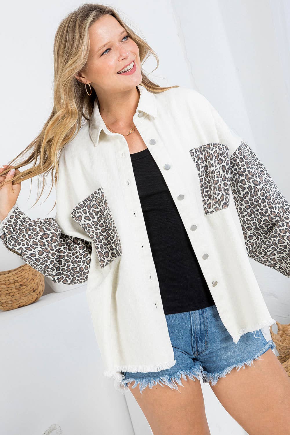 Sweet Lovely by Jen – wholesale Jeansjackor – Dam – SW292 LEOPARDMÖNSTRAD JEANSJACKA24