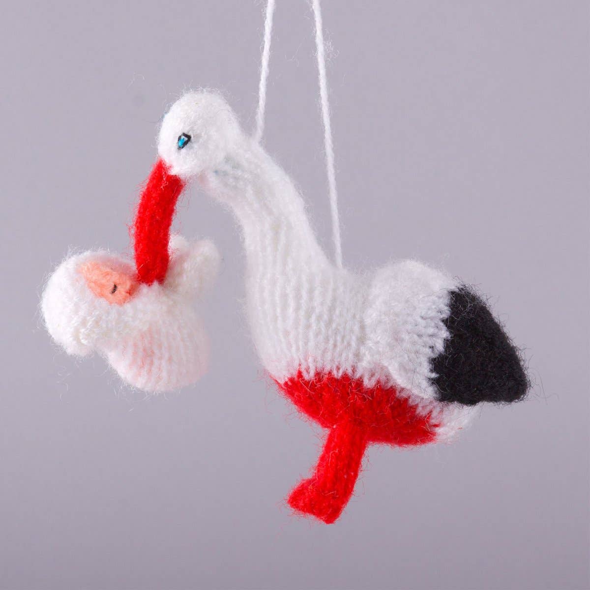 Titicaca - Wholesale Ornament - Stork-with-baby, pendant2
