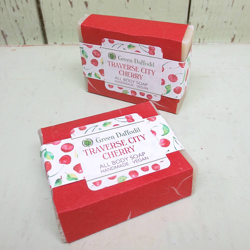 Green Daffodil Bath & Body - Wholesale Bar Soap - Traverse City Cherry Natural Handmade Bar Soap - Michigan2