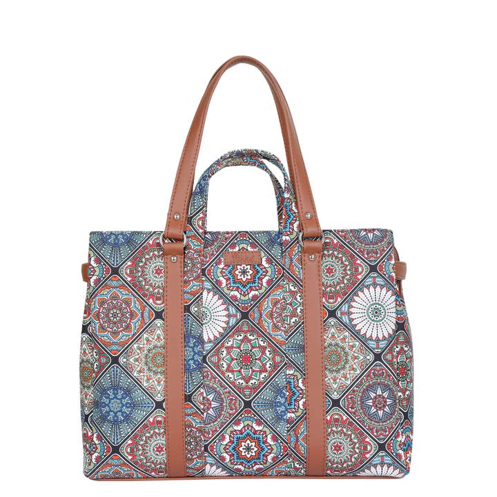 Women's Printed Tote Bag – Hand Crafted Fabric Shoulder Bag for wholesale by Sishka Ltd
