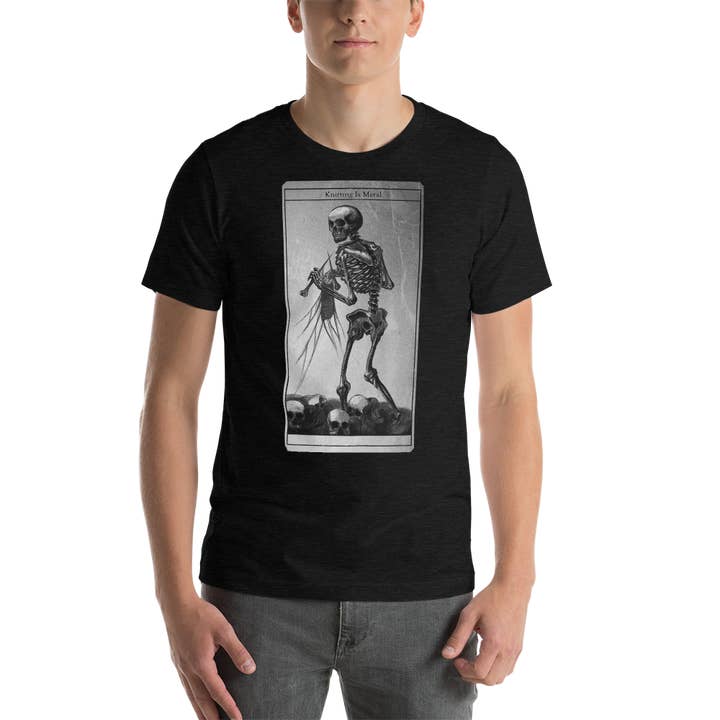 Knitting is Metal - Wholesale T-Shirt (Graphic) - Women's - Death Tarot Tee Shirt2