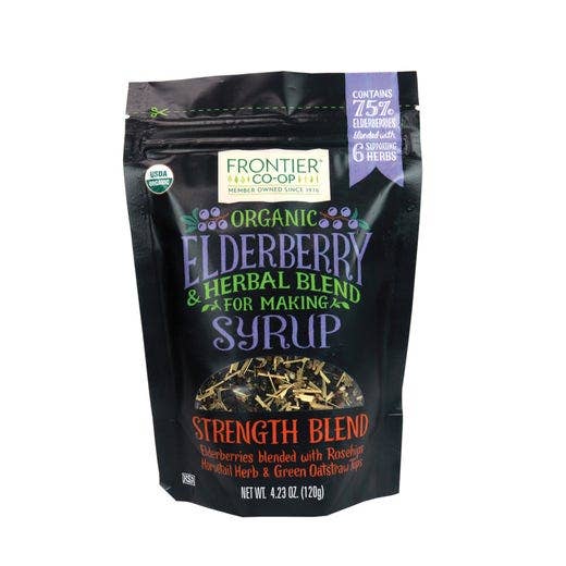Frontier Co-op Elderberry & Herbal Blend, Certified Organic for wholesale by Frontier Co-op