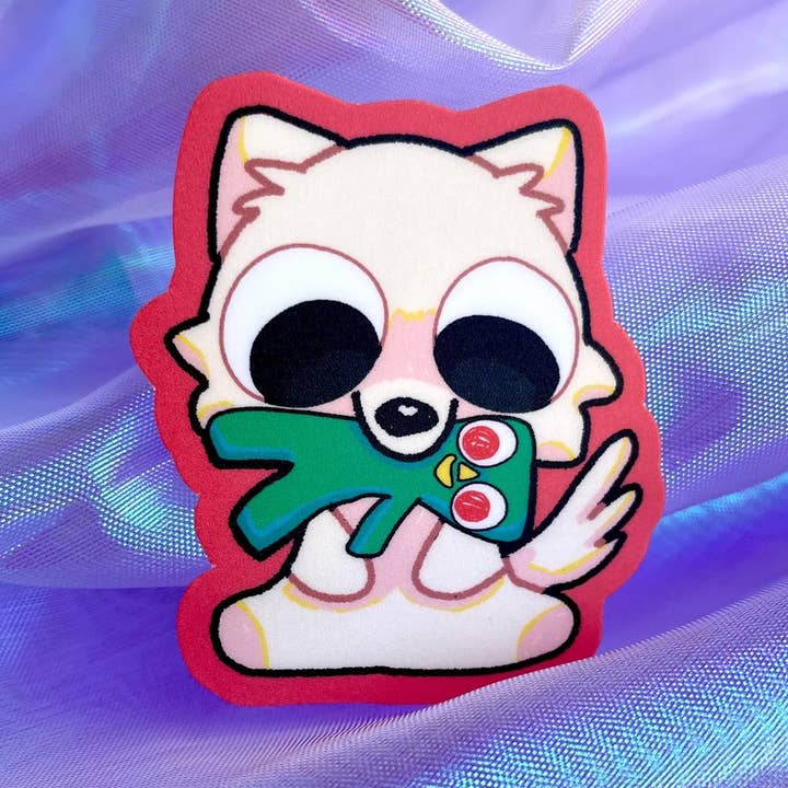 Caffeinehug - Wholesale Sticker - Eskie Dog and Gumby Sticker0