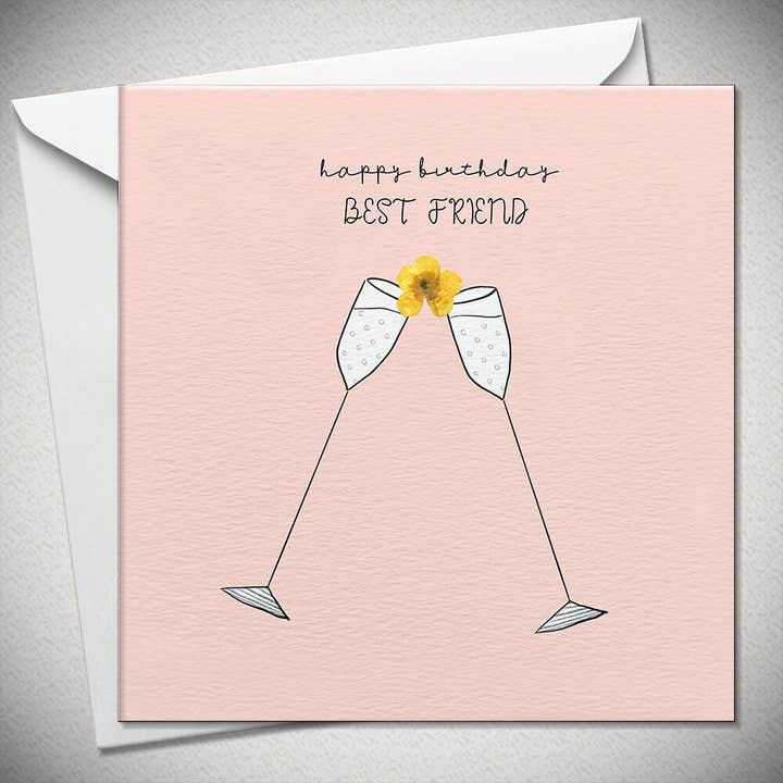 Happy birthday BEST FRIEND - buttercup for wholesale by Bexy Boo Ltd