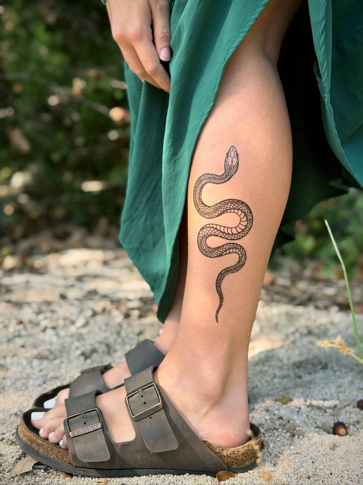 NatureTats - Wholesale Temporary Tattoo - Garden Snake Temporary Tattoo5