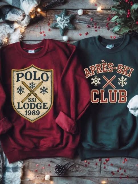 APRES SKI CLUB CREW *MIDDLE* for wholesale by Sugar & Velvet Collective Wholesale