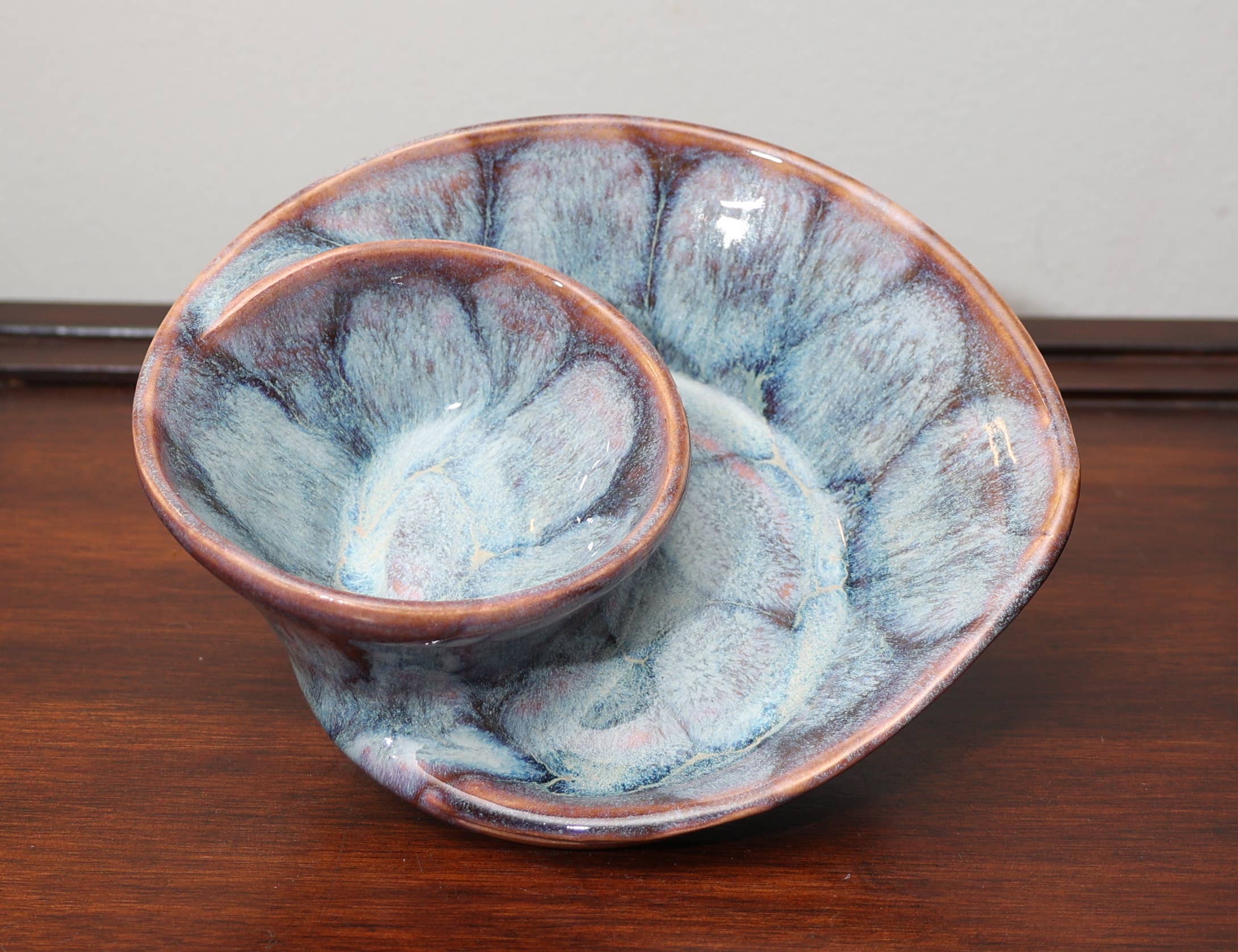 Sawdust and Clay - Wholesale Decorative Plate/Dish/Bowl - Artisan Swirly Bowls- Ceramic Serving Bowls- Assorted Case4