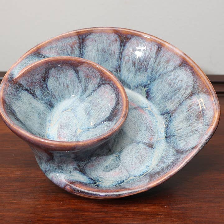 Sawdust and Clay - Wholesale Decorative Plate/Dish/Bowl - Artisan Swirly Bowls- Ceramic Serving Bowls- Assorted Case4