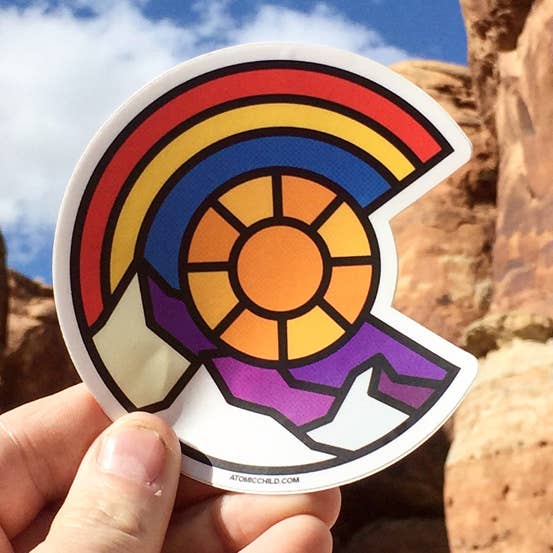 Pegatina Colorado C para venta al por mayor de Atomicchild