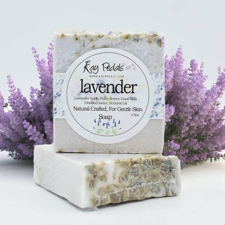 lavender Natural Crafted Bar Soap 4.5oz for wholesale by Kay Pedals