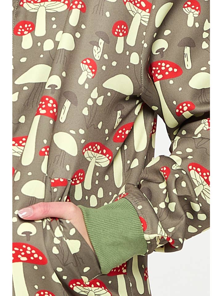 SM WARDROBE - Vendita all'ingrosso Bomber - Donna - GIACCA BOMBERT CON MOTIVO A FORMA DI FUNGO5