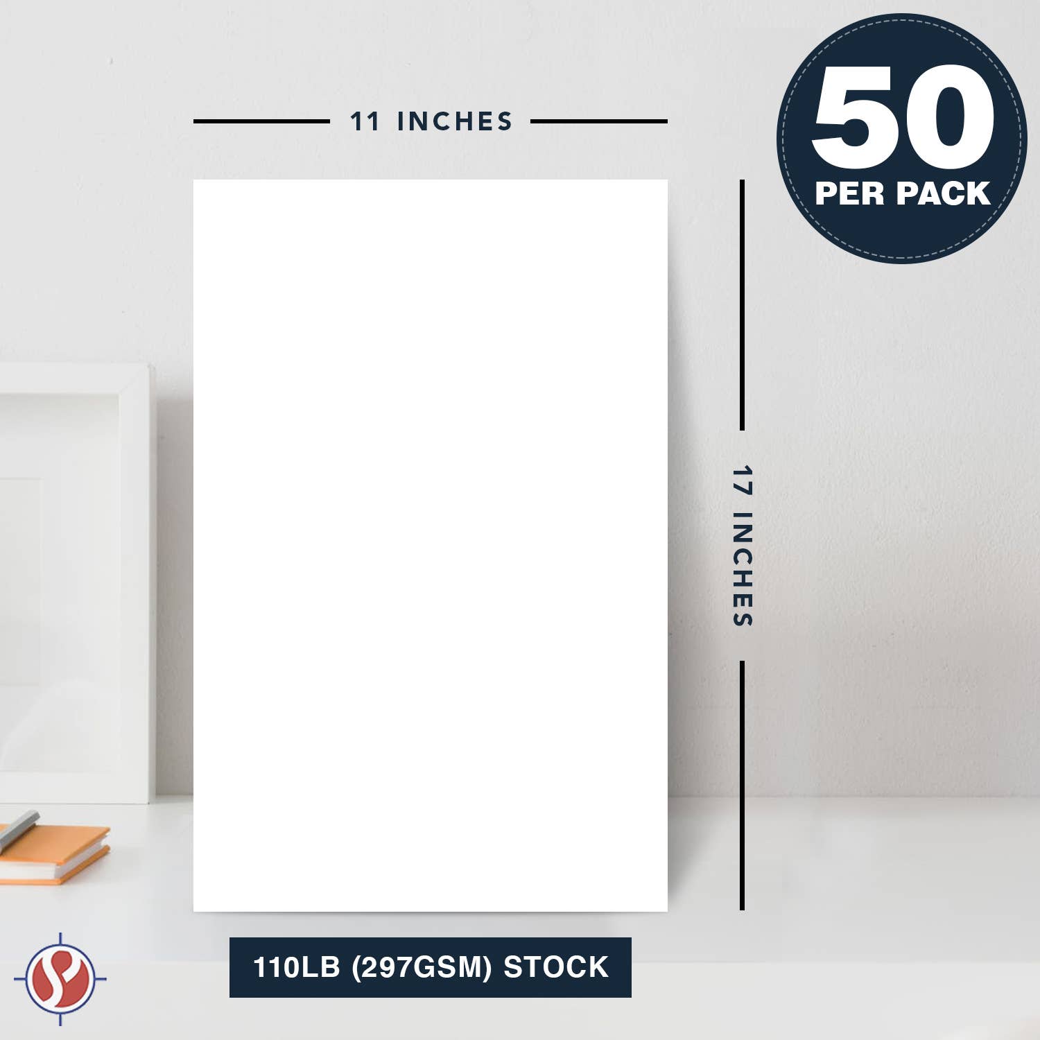 Fine Cardstock – wholesale Craft supplies – 11 x 17 Thick White Cardstock Paper - 80lb Cover - 50 Qty5