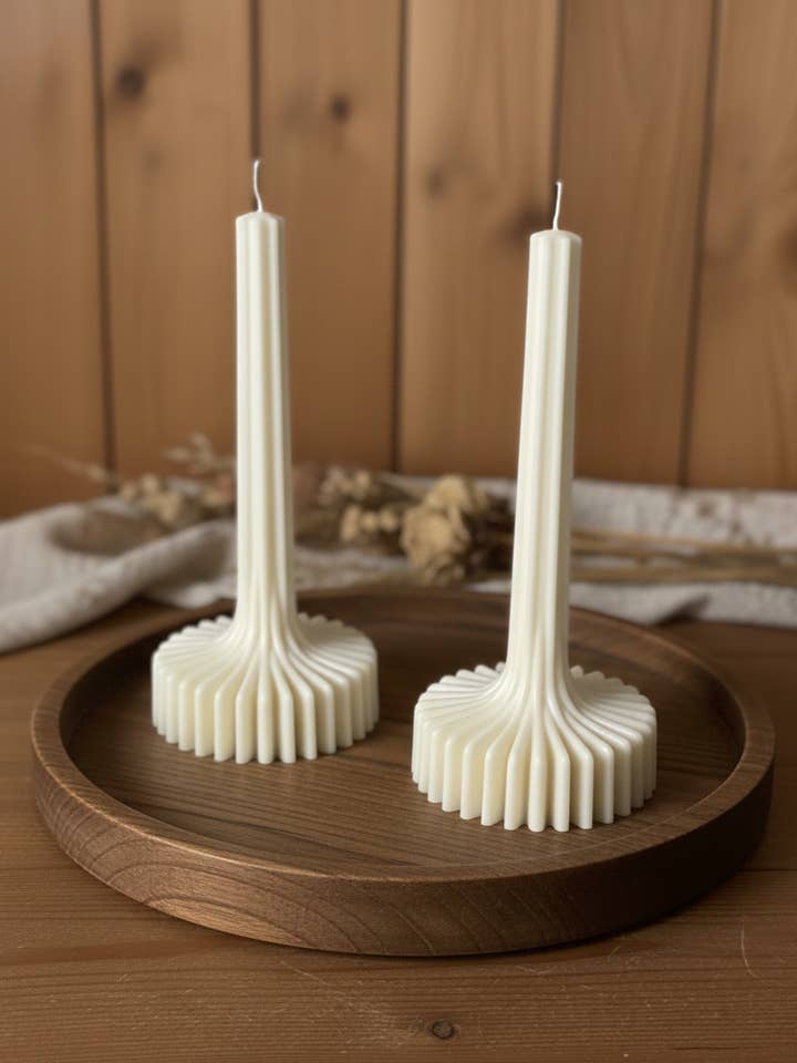 Stribet Søjlelys | Vase Lys for engroshandel hos Flaming Figures