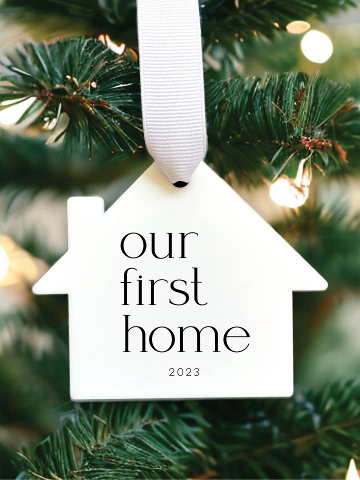 Generic First Christmas in our New Home Ornament 2023 | New for wholesale by Notes in Knots