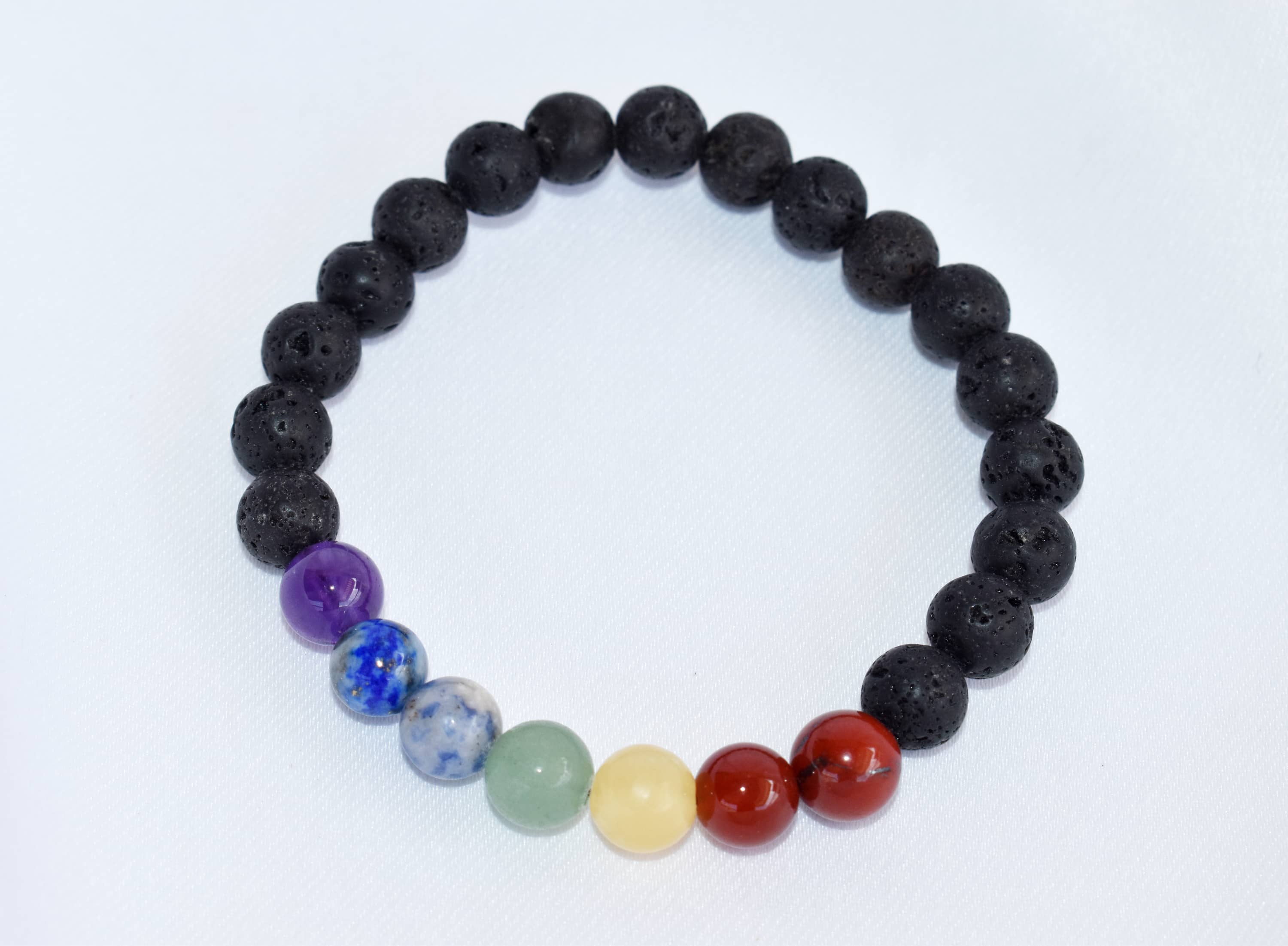 Soothing Crystals - Vente Bracelets d'aromathérapie - Diffuseur de lave | Lave avec 7 chakras | Bracelets d'aromathérapie5