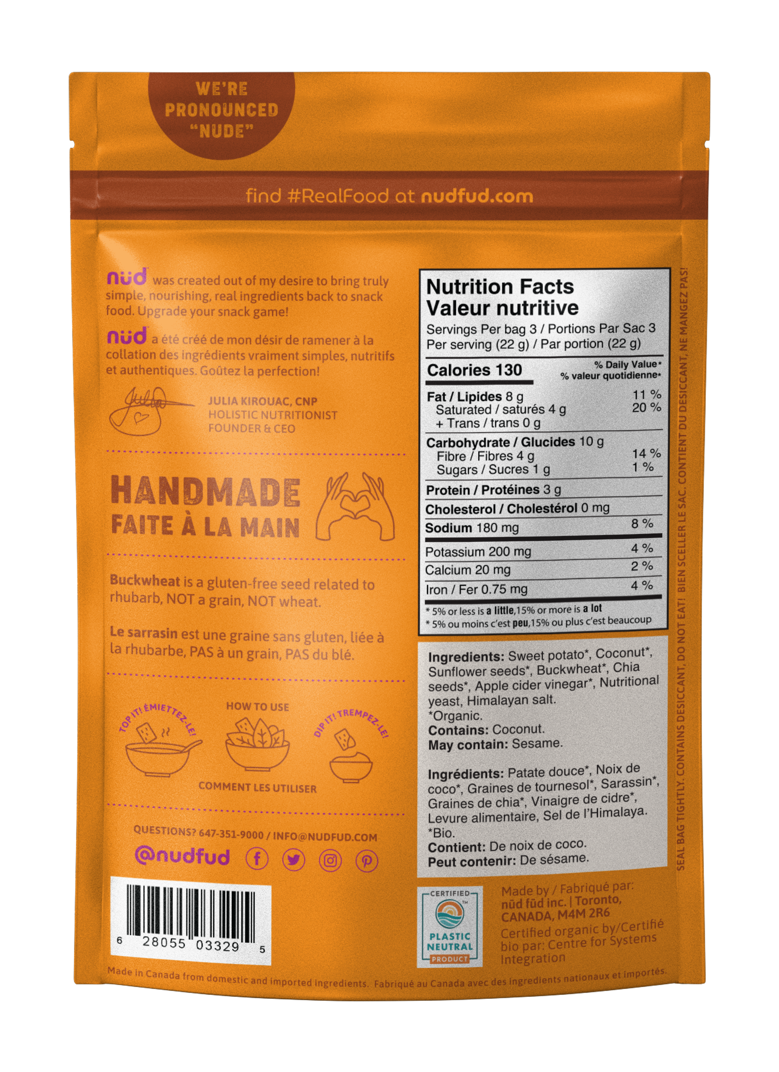 nud fud Inc. - Wholesale Crackers - Cheezy Sweet Potato Crackers1