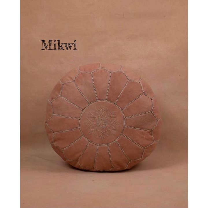 Mikwi - Wholesale Pouf - Moroccan Leather Ottoman Pouf Multiple Colors