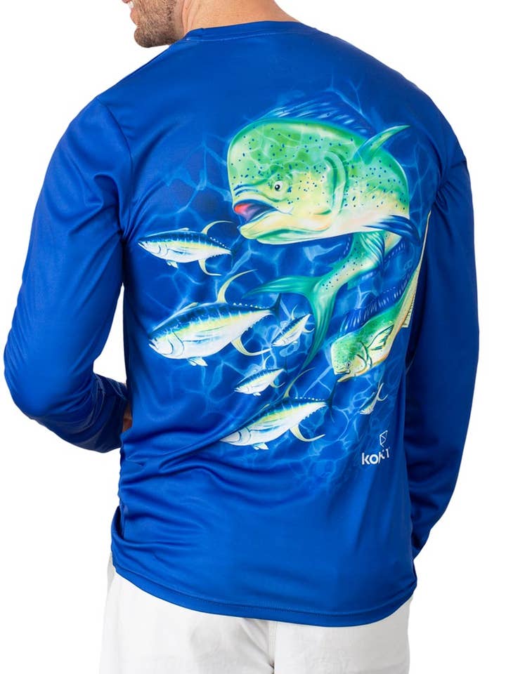 Hemworld - Wholesale Screen Printed T-Shirt - Men's - Men Performance Top Fish Graphic (Pack Of 12) - 76949091