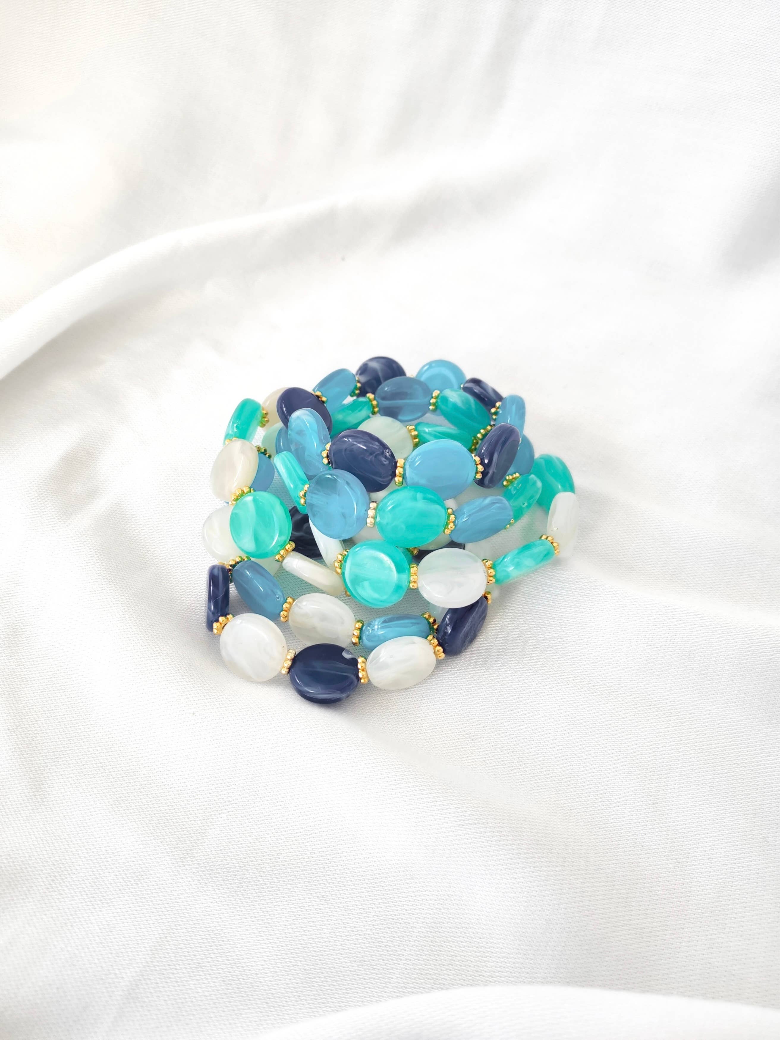 L'Atelier d'Artémis - Vente Bracelet de perles - Bracelet élastique ROMY6