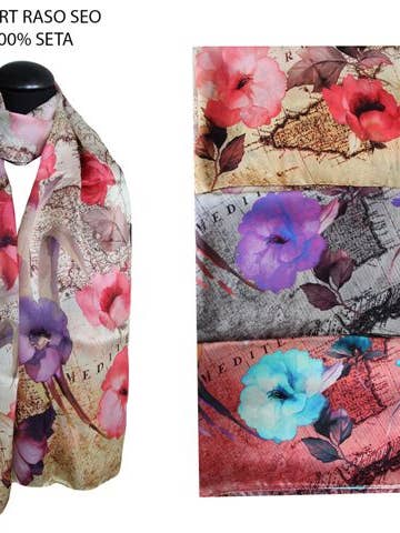 100% Silk stole design 56589 for wholesale by tessago