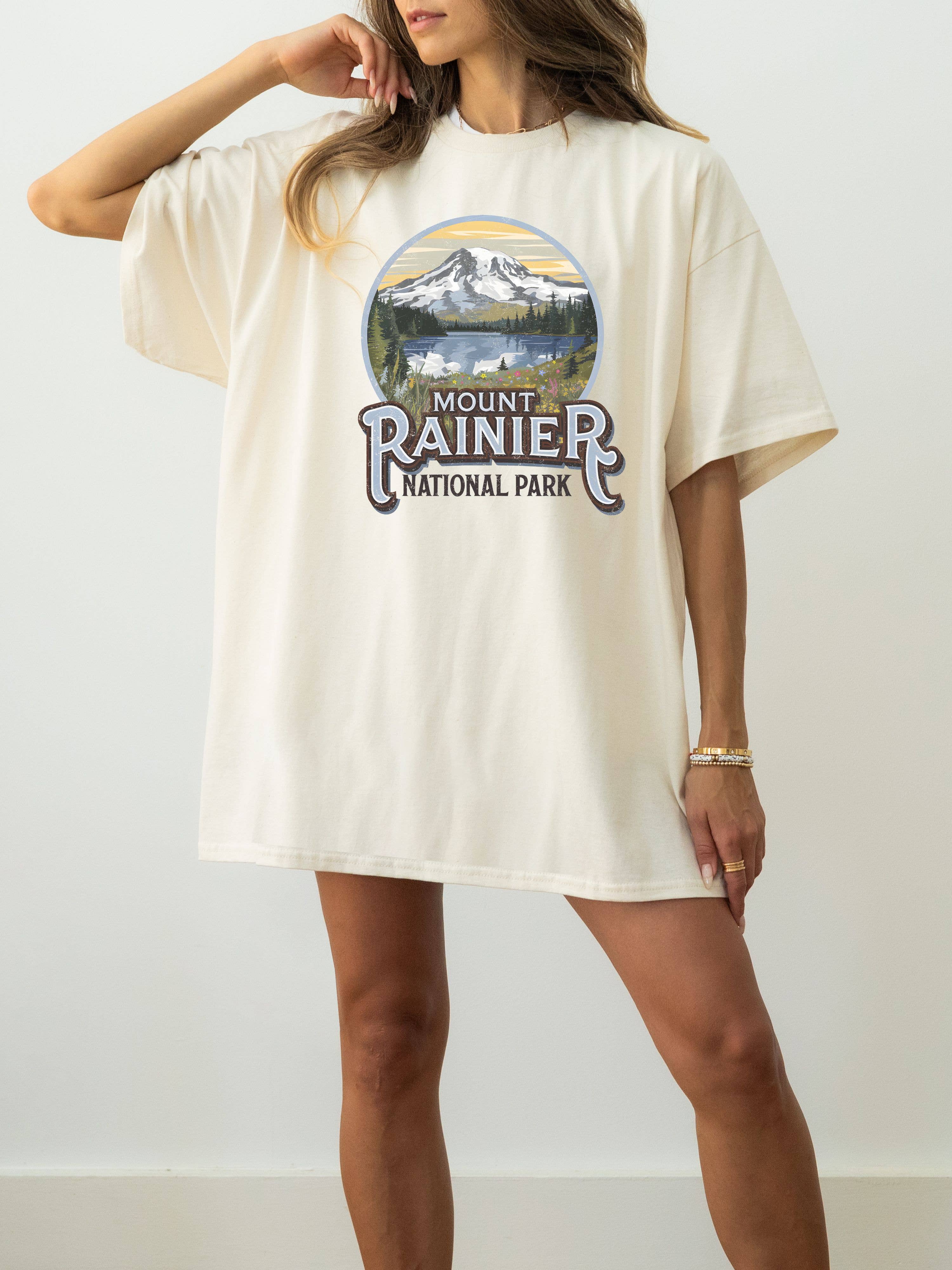 Daily Prints - Wholesale Tunic - Women's - Mount Rainier National Park Scenic Tee0