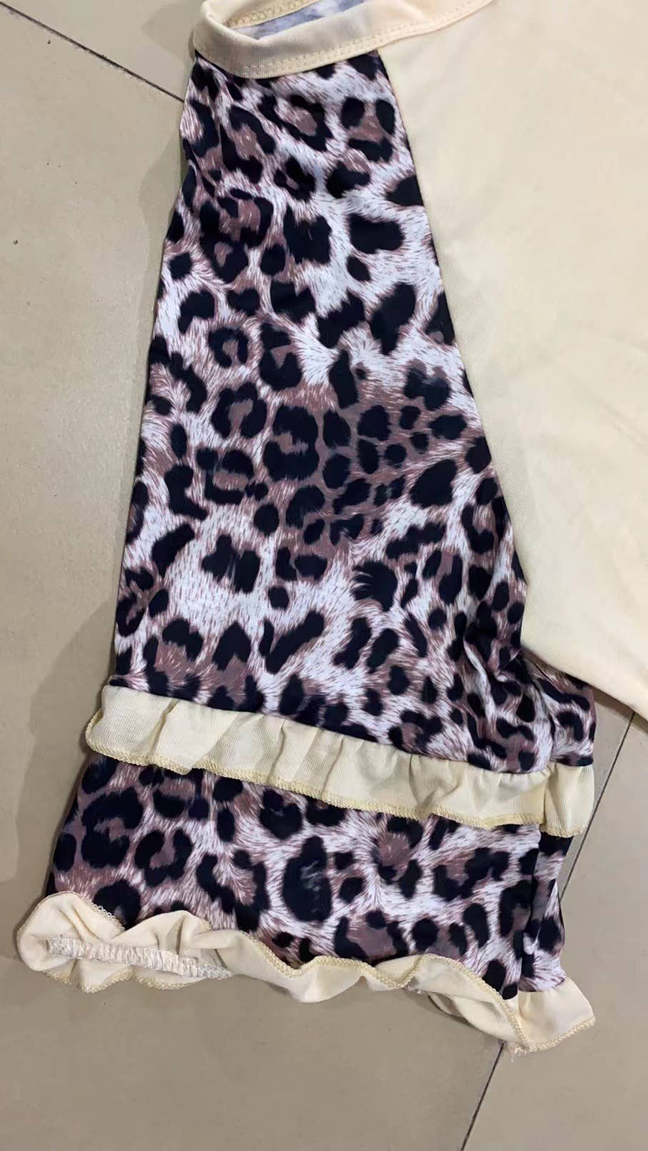 UNISHE - Wholesale Tunic - Women's - Leopard Print Half Sleeve Crew Neck Top KXOM998215