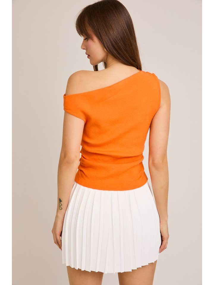 LE LIS - Wholesale Knit Top - Women's - ASYMMETRICAL NECK SWEATER TOP64