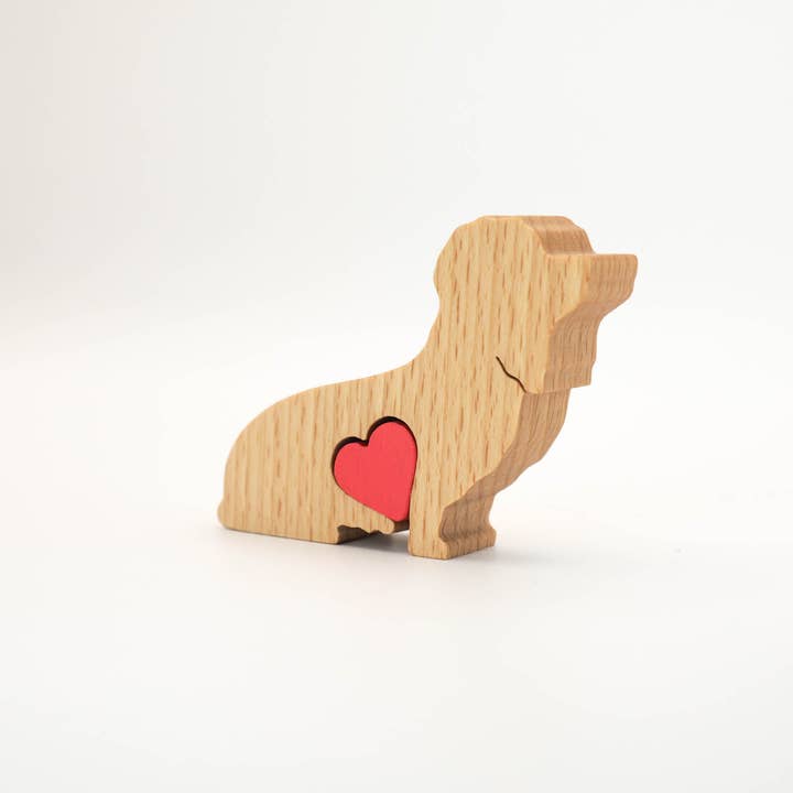 Wood Metamorphosis - Wholesale Decorative figurine - Dandie Dinmont - Minimalistic wooden dog figurine keepsake1