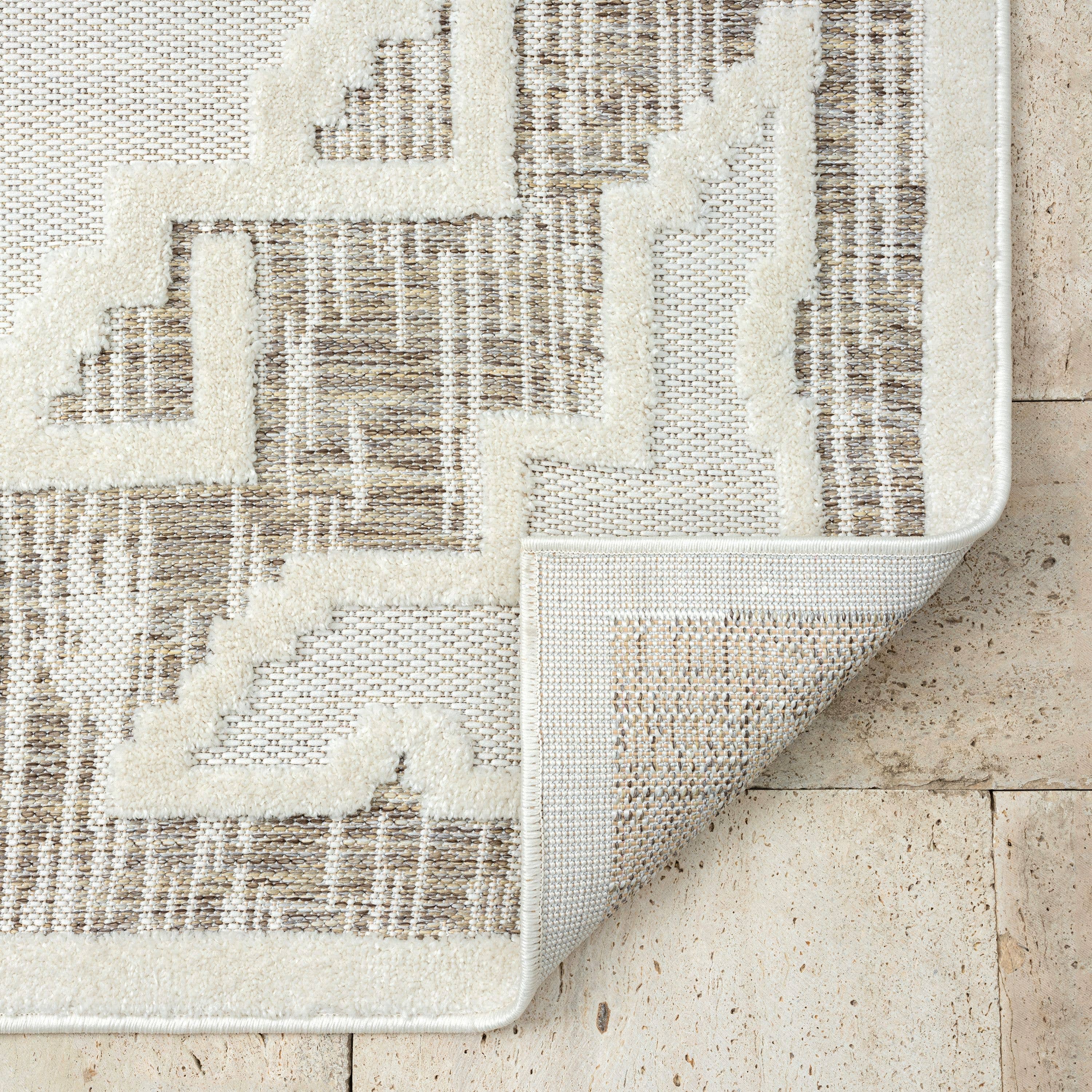 Abani Rugs - Wholesale Area Rug - Abani Indoor/Outdoor Tribal Medallion Beige Area Rug5