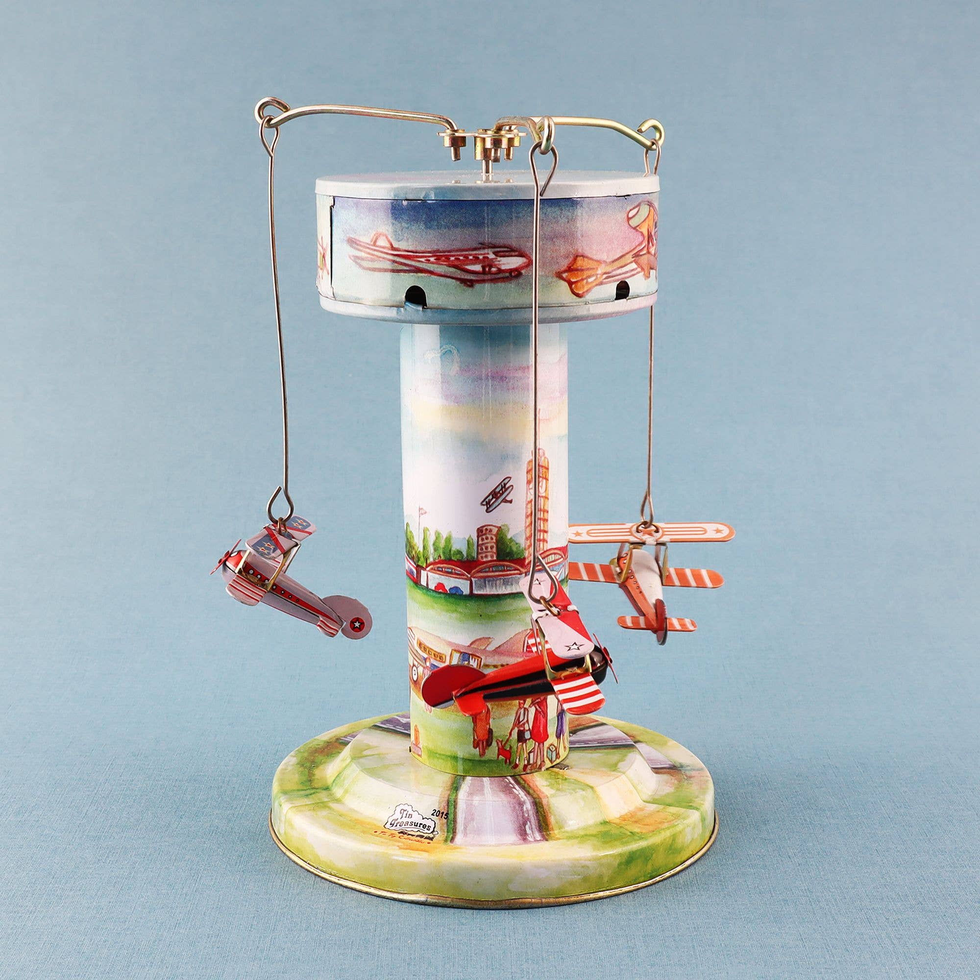 Tribal Trade GmbH - Vente Jouet classique – enfant - Carrousel en étain pour avions, aéroport6