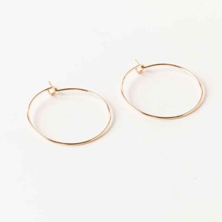 Minimal Hoops (1 inch) | Gold Fill for wholesale by Sheena Marshall Jewelry