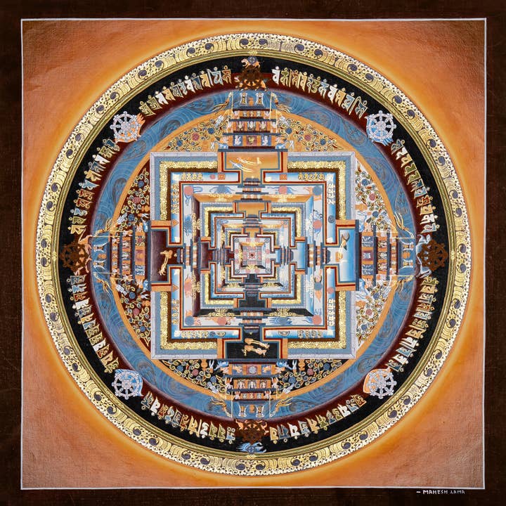 Kalachakra Mandala Thangka - Mandala of Peace & Energy for wholesale by Boudha Stupa Thanka Centre